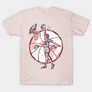 Pink and White Legendary Baller Number 8 T-Shirt